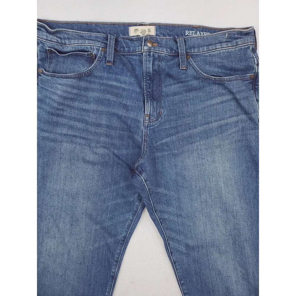 Madewell Jeans Mens 40x32* Blue Medium Wash Relaxed Taper Stretch Denim Pants